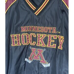 Minnesota Gophers Vintage Hockey Jacket Mens XL Embroidered 2-sided Lined EUC